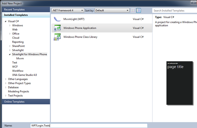 WP7LoginAddTestProject