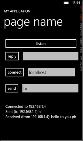 wp8_stream socket