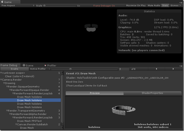 unity frame debugger