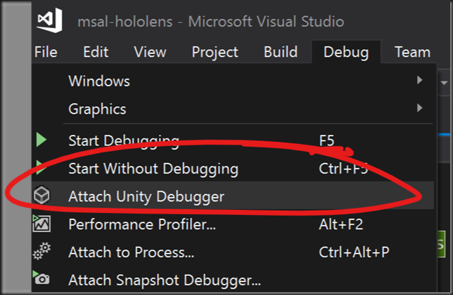 Attach Unity Debugger