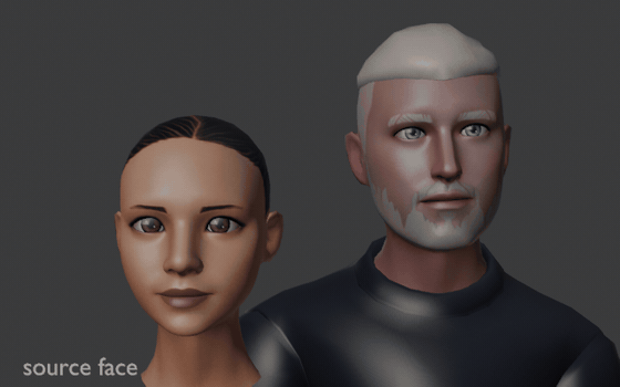 The source head warping onto my proportions